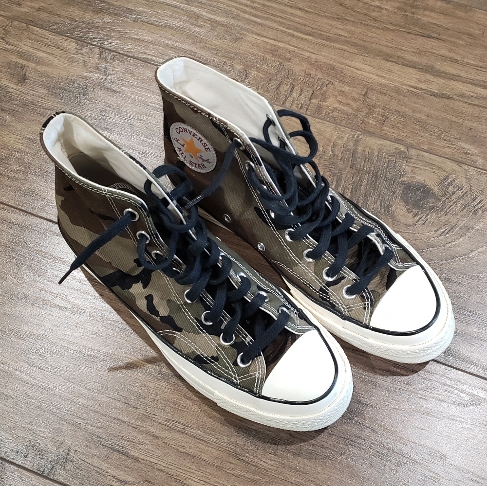CARHARTT X CONVERSE CHUCK 70 Camouflage High Tops Men's 8/Women's 10 - Picture 5 of 11
